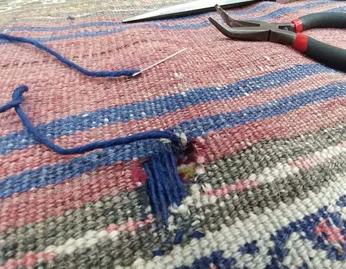 Réparation de tapis perse